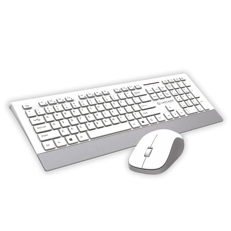 Lapcare Smartoo Wireless Membraned Keyboard and 1200 DPI Mouse Combo with Auto Sleep (White/Silver) Lapcare Smartoo Wireless Membraned Keyboard and 1200 DPI Mouse Combo with Auto Sleep (White/Silver)