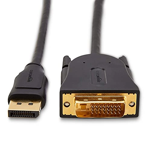 AmazonBasics DisplayPort to DVI Display Adapter Cable - 10Feet,3 m-Pack, Black AmazonBasics DisplayPort to DVI Display Adapter Cable - 10Feet,3 m-Pack, Black