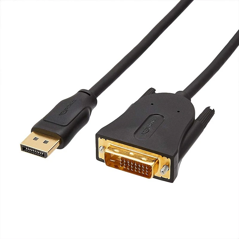 AmazonBasics DisplayPort to DVI Display Adapter Cable - 10Feet,3 m-Pack, Black AmazonBasics DisplayPort to DVI Display Adapter Cable - 10Feet,3 m-Pack, Black