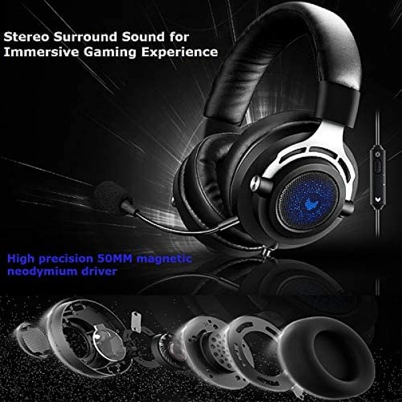 Rapoo VH150 Gaming Headset USB Surround Sound Breathing LED Backlight Headphone with Microphone for Gamer Rapoo VH150 Gaming Headset USB Surround Sound Breathing LED Backlight Headphone with Microphone for Gamer