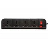 Live Tech PS07 Power Strip with 4 Sockets Rust Free, 6ft (1.8 Meter) Extension Cord 3 Pin Plug Spike Guard ABS Virgin Plastic Material (Black) Live Tech PS07 Power Strip with 4 Sockets Rust Free, 6ft (1.8 Meter) Extension Cord 3 Pin Plug Spike Guard ABS Virgin Plastic Material (Black)