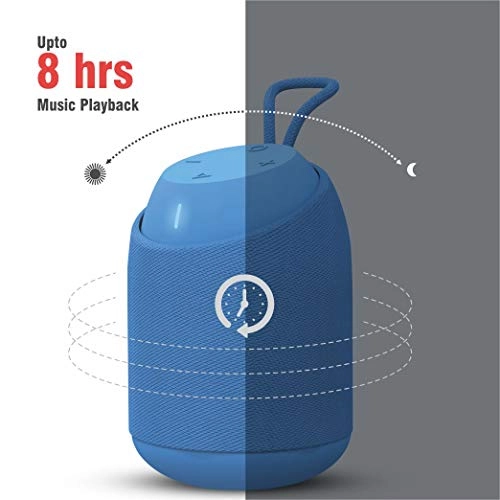 Pebble BassX Aqua IPX7 Waterproof Bluetooth Speaker with Heavy Bass (Blue) 