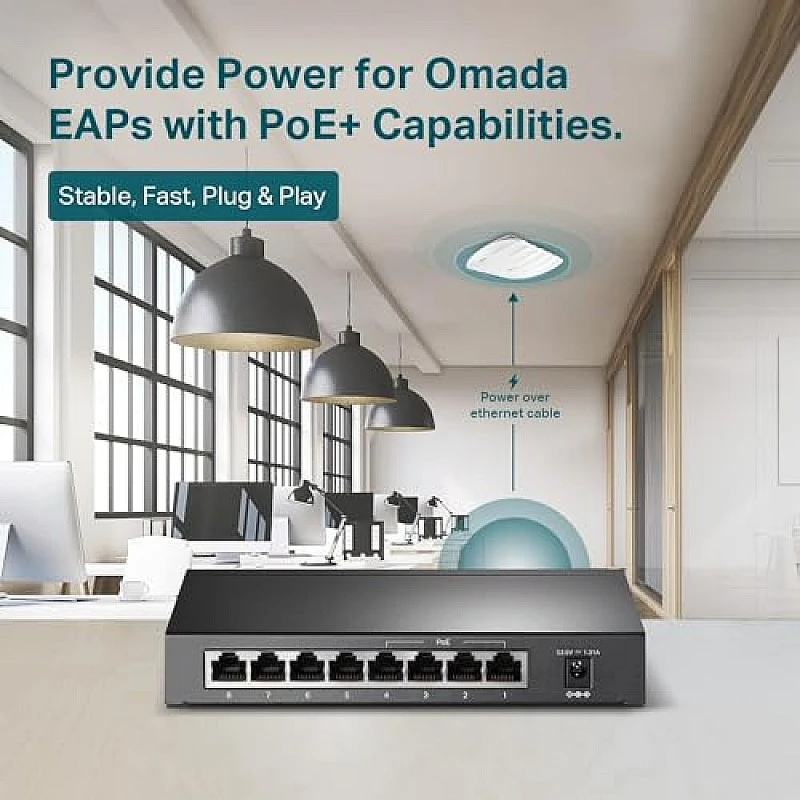 TP-Link TL-SG108S 8-Port Desktop Gigabit Ethernet Switch/Hub, Ethernet Splitter, Plug & Play, no Configuration Required, Steel Case Green Ethernet Technology TP-Link TL-SG108S 8-Port Desktop Gigabit Ethernet Switch/Hub, Ethernet Splitter, Plug & Play, no Configuration Required, Steel Case Green Ethernet Technology