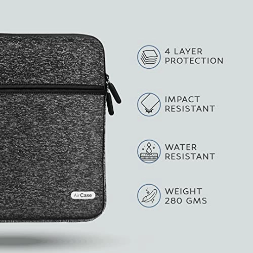 AirCase Premium Laptop Bag with 6 Pockets fits Upto 13.3 Laptop MacBook, Charcoal Black AirCase Premium Laptop Bag with 6 Pockets fits Upto 13.3 Laptop MacBook, Charcoal Black
