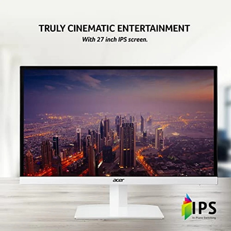 Acer HA270 27 Inch (68.58 cm) Full HD IPS LCD Monitor with LED Back Light technology (White) Acer HA270 27 Inch (68.58 cm) Full HD IPS LCD Monitor with LED Back Light technology (White)