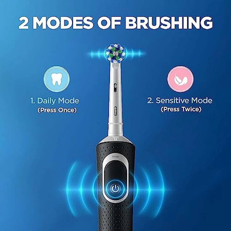 Oral B Vitality 100 Black Criss Cross Electric Rechargeable Toothbrush for adults Powered by Braun Oral B Vitality 100 Black Criss Cross Electric Rechargeable Toothbrush for adults Powered by Braun