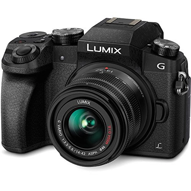 Panasonic LUMIX G7 16.00 MP 4K Mirrorless Interchangeable Lens Camera Kit with 14-42 mm Lens (Black) Panasonic LUMIX G7 16.00 MP 4K Mirrorless Interchangeable Lens Camera Kit with 14-42 mm Lens (Black)