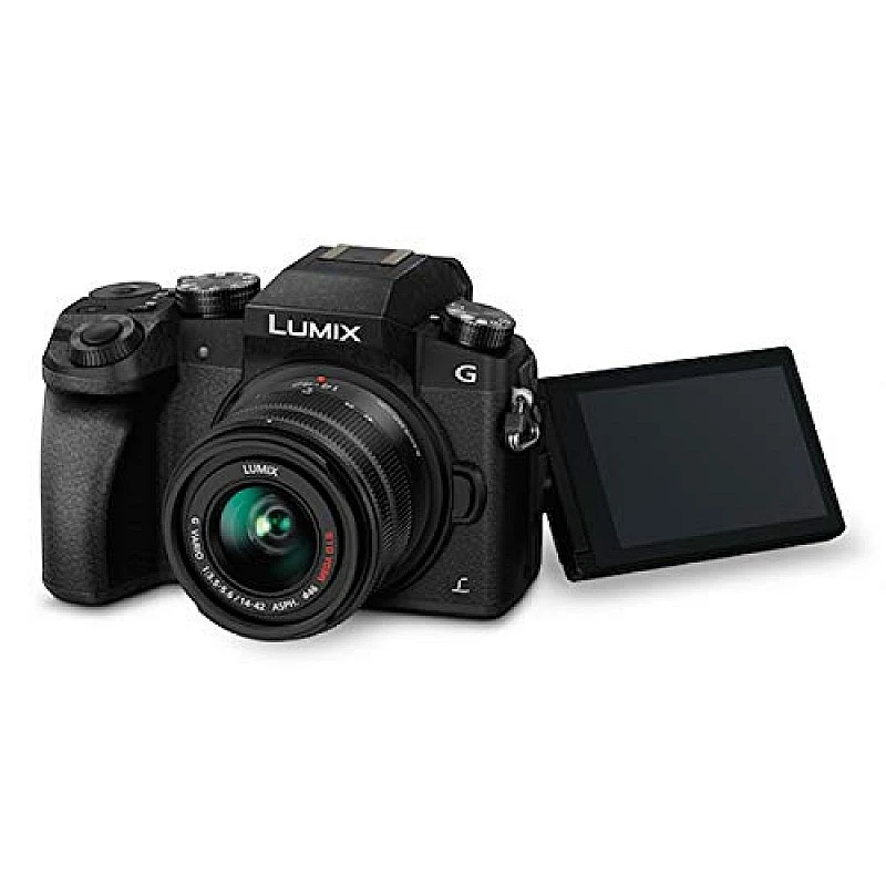 Panasonic LUMIX G7 16.00 MP 4K Mirrorless Interchangeable Lens Camera Kit with 14-42 mm Lens (Black) Panasonic LUMIX G7 16.00 MP 4K Mirrorless Interchangeable Lens Camera Kit with 14-42 mm Lens (Black)