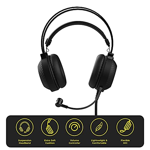 ZEBRONICS Zeb-8 BIT Premium Gaming Headphones with 50mm Drivers, Gaming Grade inbuilt mic ZEBRONICS Zeb-8 BIT Premium Gaming Headphones with 50mm Drivers, Gaming Grade inbuilt mic