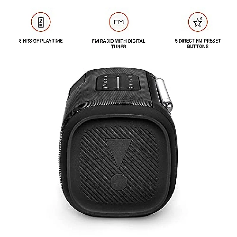 JBL Tuner by HarmanPortable Bluetooth Speaker with FM Radio, 8 Hours Playtime (Black) JBL Tuner by HarmanPortable Bluetooth Speaker with FM Radio, 8 Hours Playtime (Black)