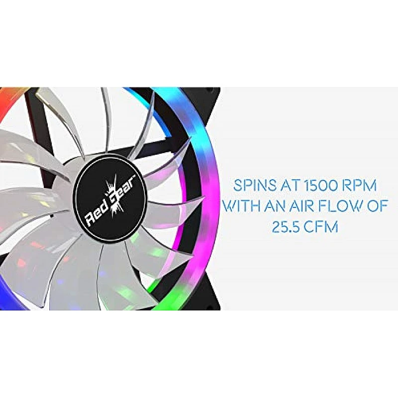 Redgear Turbo F-1 Case Cooling Fan with auto RGB for PC Black Redgear Turbo F-1 Case Cooling Fan with auto RGB for PC Black