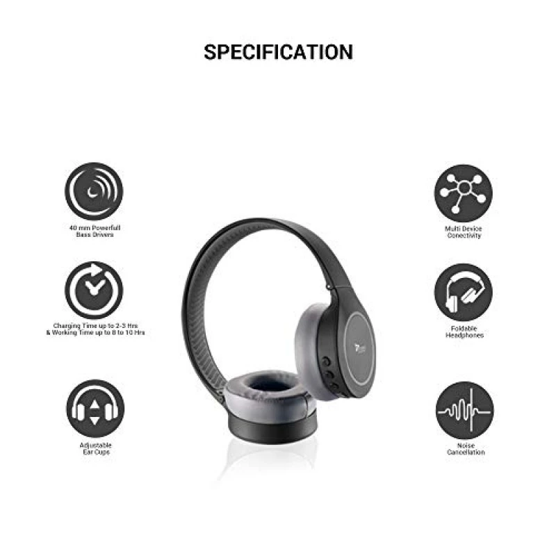 Syska HSB3000 Sound Pro Bluetooth Headset - Black Syska HSB3000 Sound Pro Bluetooth Headset - Black