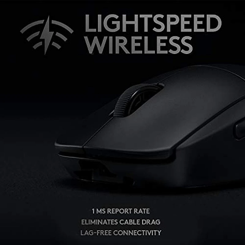 Logitech G PRO Wireless Gaming Mouse, Hero 25K Sensor RGB, Ultra Lightweight Black Logitech G PRO Wireless Gaming Mouse, Hero 25K Sensor RGB, Ultra Lightweight Black