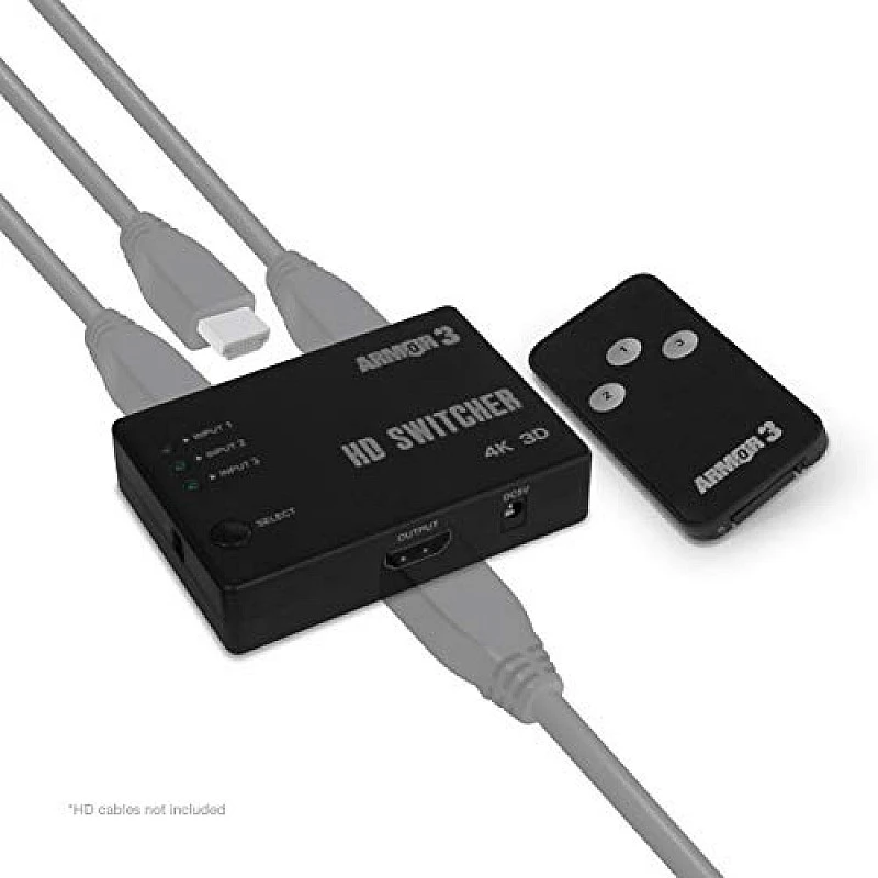 Armor3 ReadyHub 3-Port HD Switcher for HD Game Consoles and Devices (Black) Armor3 ReadyHub 3-Port HD Switcher for HD Game Consoles and Devices (Black)