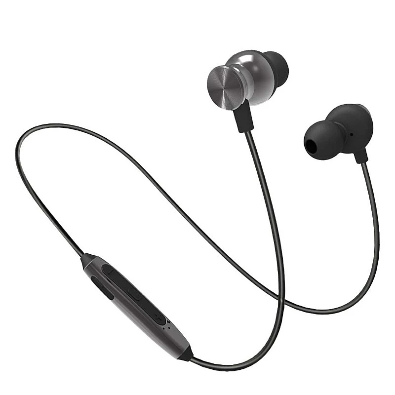 pTron Intunes Pro Magnetic in-Ear Wireless Bluetooth Headphones with Mic - (Gray) pTron Intunes Pro Magnetic in-Ear Wireless Bluetooth Headphones with Mic - (Gray)