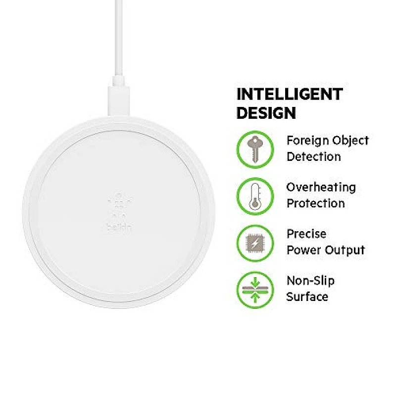 Belkin F7U082MYWHT Boost Up Wireless Charging Pad 10 W, Qi Wireless Charger for White Belkin F7U082MYWHT Boost Up Wireless Charging Pad 10 W, Qi Wireless Charger for White