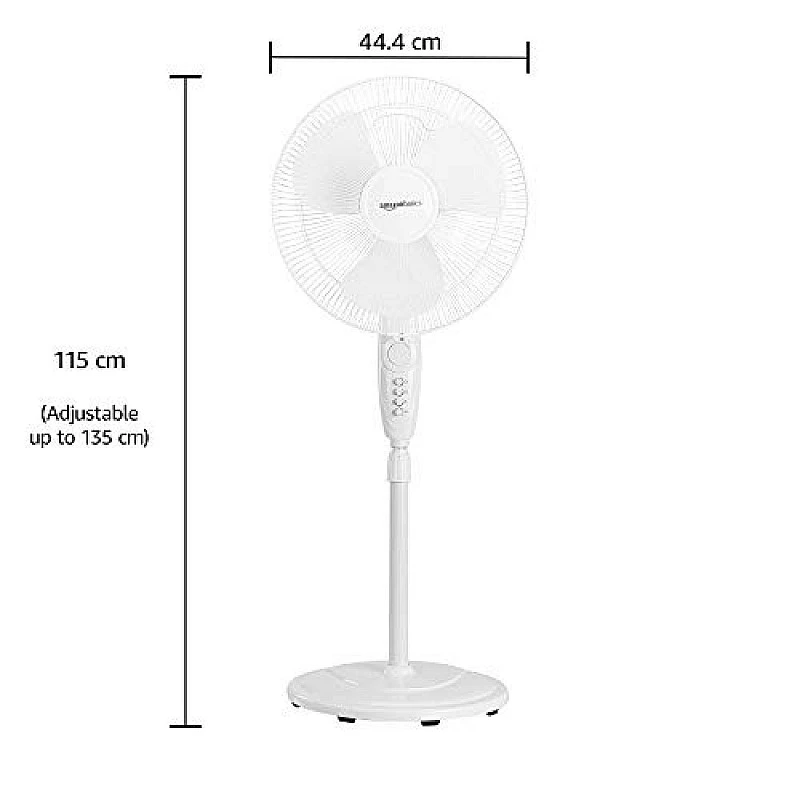 amazon basics High Speed 55 Watt Oscillating Pedestal Fan, 400Mm Sweep Length, White (without Remote) amazon basics High Speed 55 Watt Oscillating Pedestal Fan, 400Mm Sweep Length, White (without Remote)