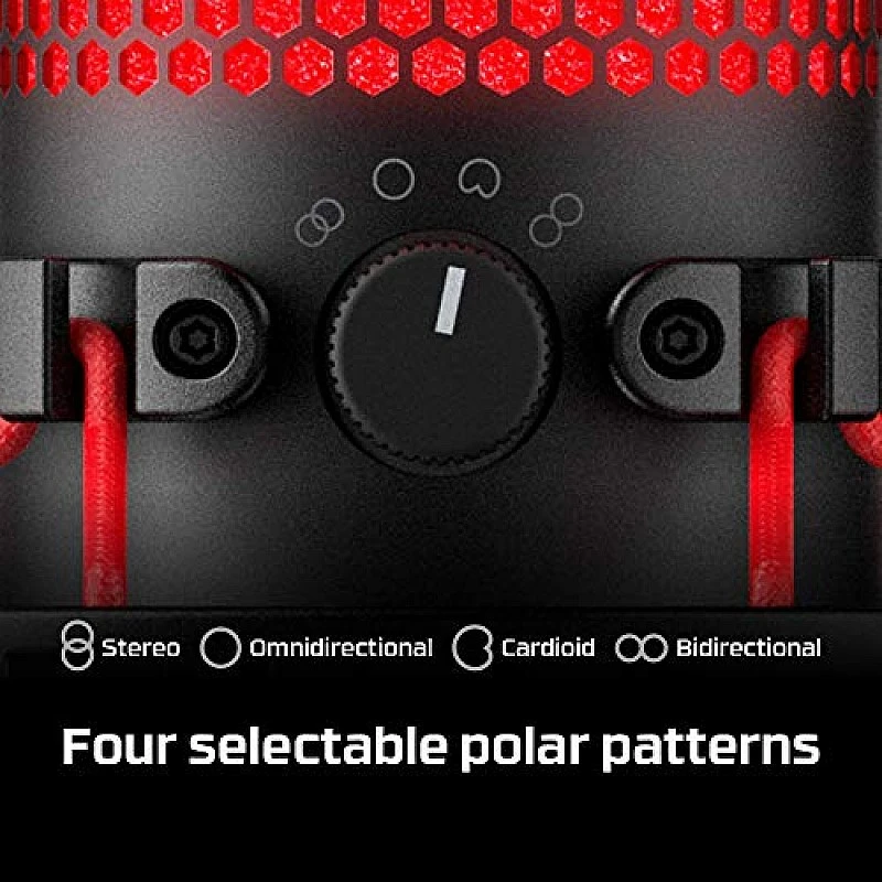 HyperX QuadCast - USB Condenser Gaming Microphone, for PC, PS4 and Mac, Red LED - Black HyperX QuadCast - USB Condenser Gaming Microphone, for PC, PS4 and Mac, Red LED - Black