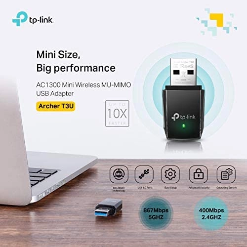 TP-Link USB 600 Mbps WiFi Wireless Network Adapter for Desktop PC with 2.4GHz/5GHz TP-Link USB 600 Mbps WiFi Wireless Network Adapter for Desktop PC with 2.4GHz/5GHz