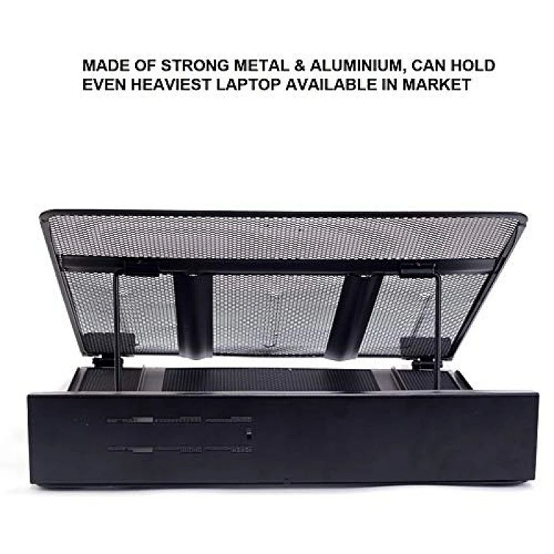 Airtree Ventilated Height Adjustable Laptop Cooling Pad/Laptop Stand | Compatible 11 to 17 Inches Laptops Airtree Ventilated Height Adjustable Laptop Cooling Pad/Laptop Stand | Compatible 11 to 17 Inches Laptops