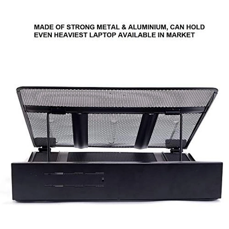 Airtree Ventilated Height Adjustable Laptop Cooling Pad/Laptop Stand | Compatible 11 to 17 Inches Laptops Airtree Ventilated Height Adjustable Laptop Cooling Pad/Laptop Stand | Compatible 11 to 17 Inches Laptops