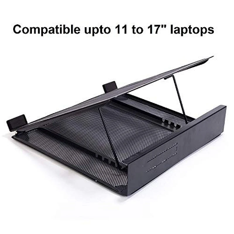 Airtree Ventilated Height Adjustable Laptop Cooling Pad/Laptop Stand | Compatible 11 to 17 Inches Laptops Airtree Ventilated Height Adjustable Laptop Cooling Pad/Laptop Stand | Compatible 11 to 17 Inches Laptops