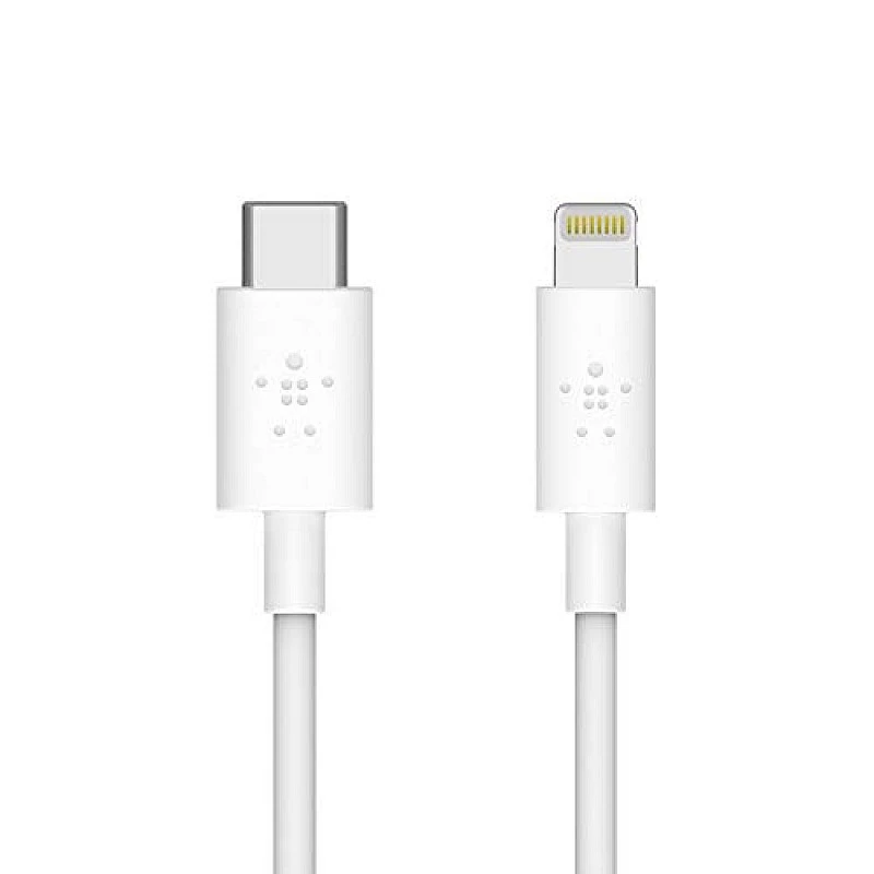 Belkin USB-C to Lightning Cable for iPhone 4 Feet (1.2 Meters) - Black Belkin USB-C to Lightning Cable for iPhone 4 Feet (1.2 Meters) - Black