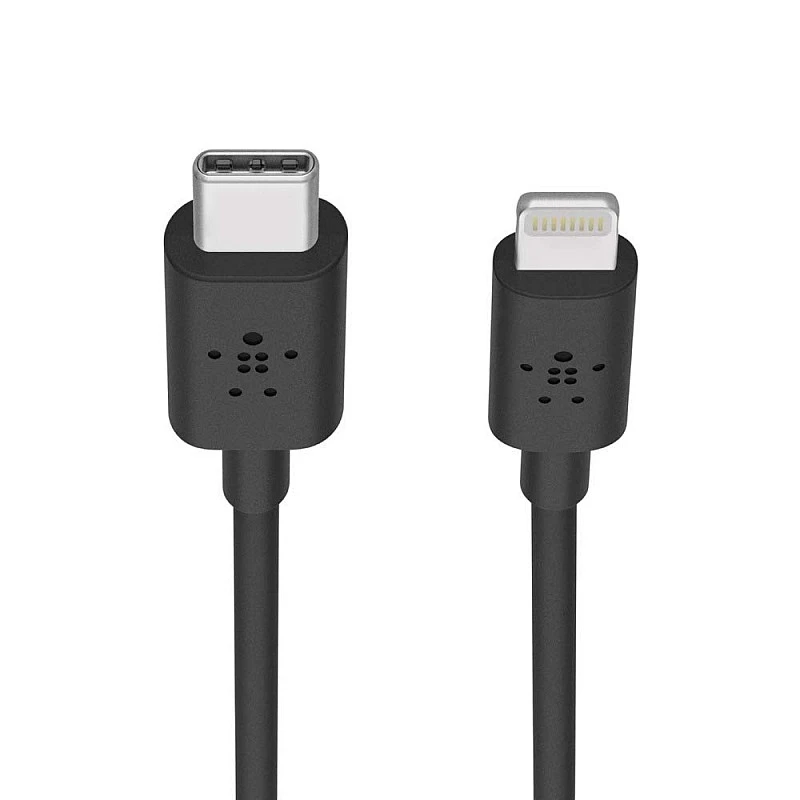 Belkin USB-C to Lightning Cable for iPhone 4 Feet (1.2 Meters) - Black Belkin USB-C to Lightning Cable for iPhone 4 Feet (1.2 Meters) - Black