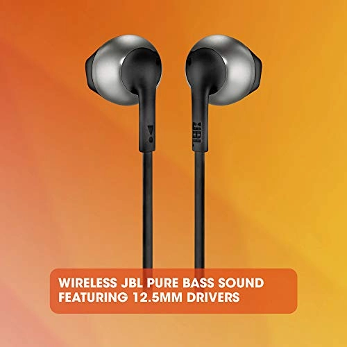 JBL Tune 205BT Wireless Earbud Headphones with Mic (Black)