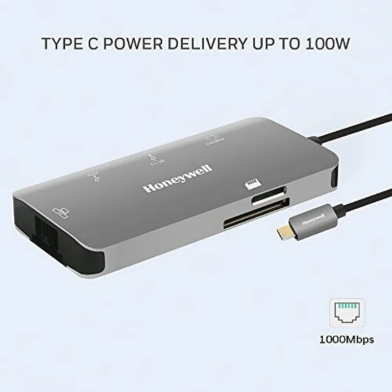 Honeywell usb3.0, HDMI, USB, Ethernet Type C 3.1 Travel Dock (Silver) Honeywell usb3.0, HDMI, USB, Ethernet Type C 3.1 Travel Dock (Silver)
