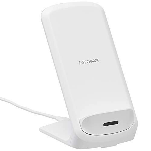 AmazonBasics 10W Qi Certified Wireless Charger Stand Compatible with White
