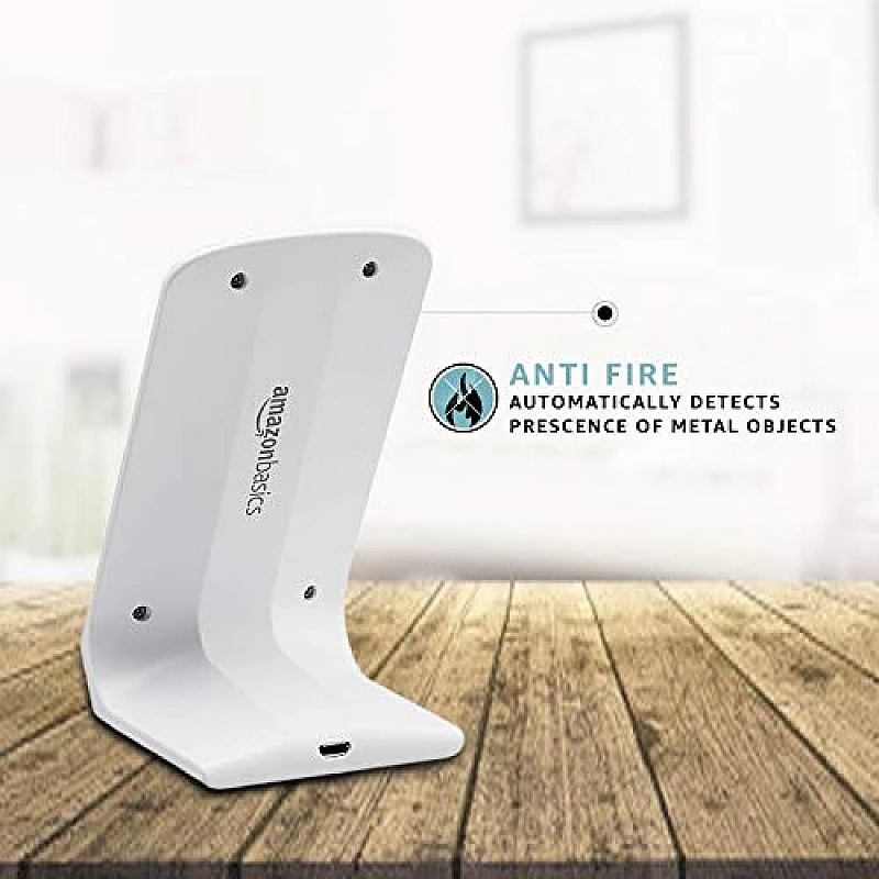 AmazonBasics 10W Qi Certified Wireless Charger Stand Compatible with White AmazonBasics 10W Qi Certified Wireless Charger Stand Compatible with White