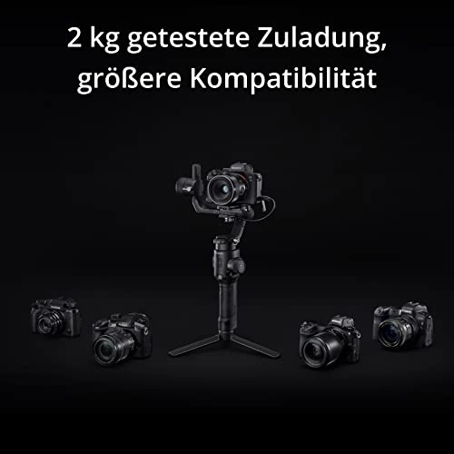 DJI RSC Lightweight and Compact, Superior Stabilization, 3-Axis Gimbal Stabilizer for Mirrorless Cameras, Nikon, Sony, Panasonic, Canon Black
