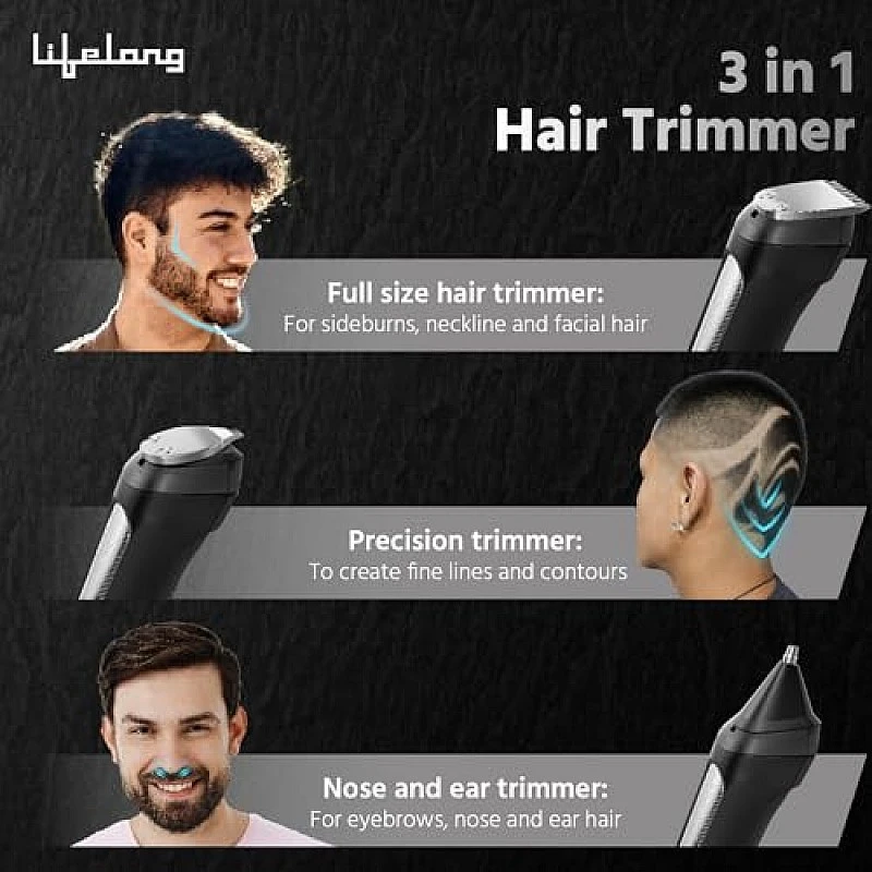Lifelong Beard Trimmer for Men LLPCM07 Black Lifelong Beard Trimmer for Men LLPCM07 Black