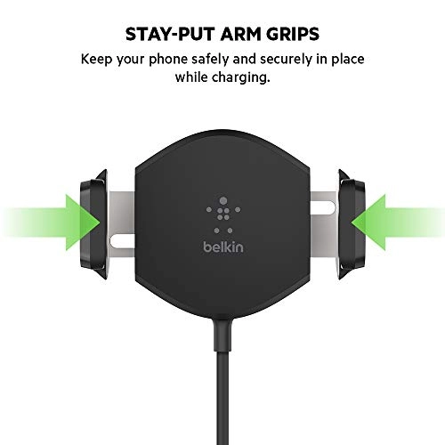 Belkin 10W Lightweight Fast Wireless Vent Mount Car Charger - Black