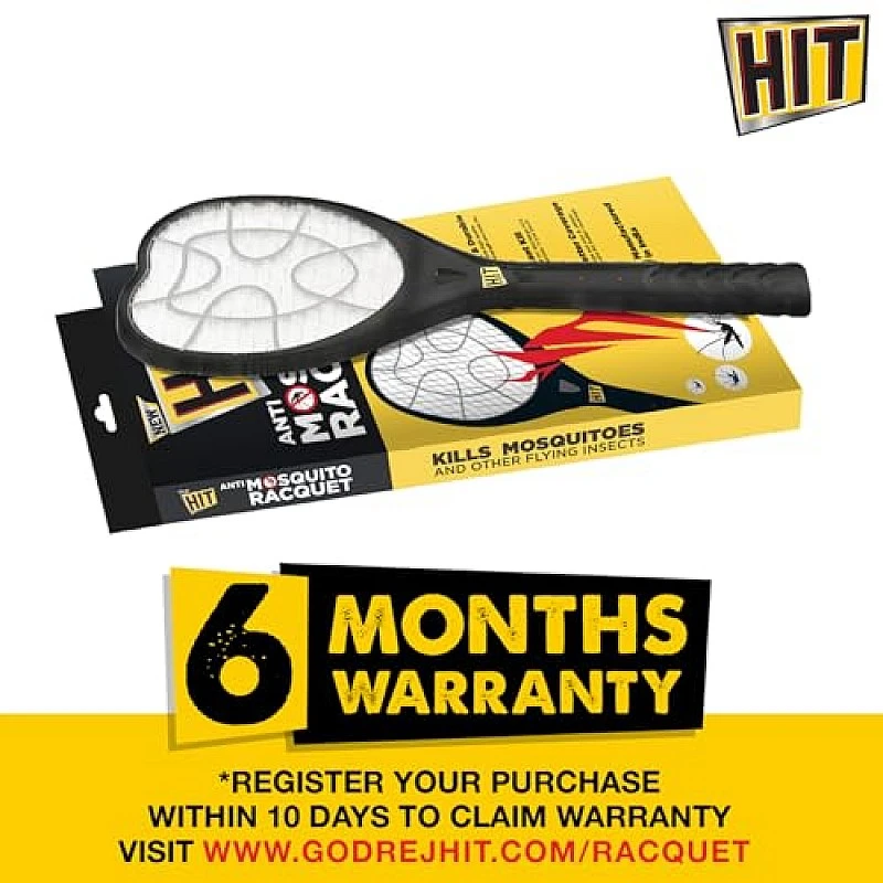 HIT Anti Mosquito Racquet | 6 months Warranty | Rechargeable Mosquito Killer Bat with LED Light | Charge Before Use HIT Anti Mosquito Racquet | 6 months Warranty | Rechargeable Mosquito Killer Bat with LED Light | Charge Before Use
