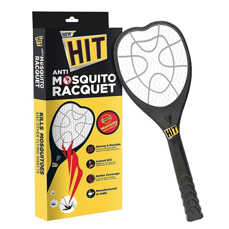 HIT Anti Mosquito Racquet | 6 months Warranty | Rechargeable Mosquito Killer Bat with LED Light | Charge Before Use HIT Anti Mosquito Racquet | 6 months Warranty | Rechargeable Mosquito Killer Bat with LED Light | Charge Before Use