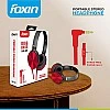 Foxin FHM-301 Over-Ear Wired Stereo Headphone (Red) Foxin FHM-301 Over-Ear Wired Stereo Headphone (Red)