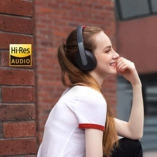 Anker Soundcore Life Q10 Bluetooth Wireless Over Ear Headphones With Mic And Foldable, Hi-Res Certified Sound Red Anker Soundcore Life Q10 Bluetooth Wireless Over Ear Headphones With Mic And Foldable, Hi-Res Certified Sound Red