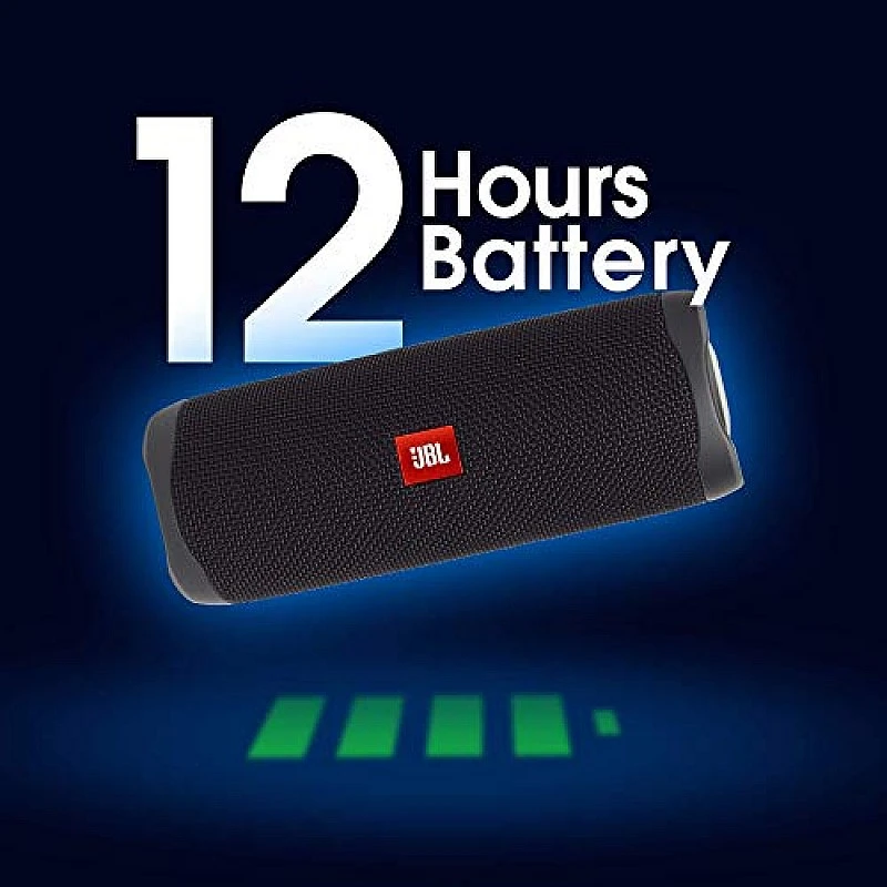 JBL Flip 5 20 W IPX7 Waterproof Bluetooth Speaker with PartyBoost (Without Mic, Black) JBL Flip 5 20 W IPX7 Waterproof Bluetooth Speaker with PartyBoost (Without Mic, Black)