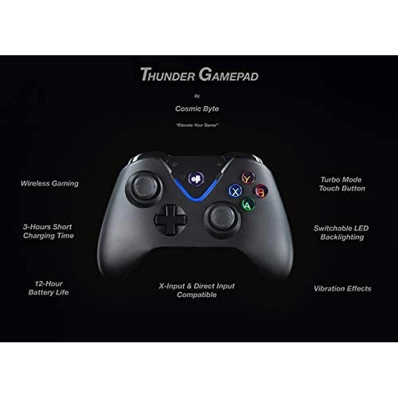 Cosmic Byte Thunder Wireless Gamepad for PC with Touch Controls Cosmic Byte Thunder Wireless Gamepad for PC with Touch Controls