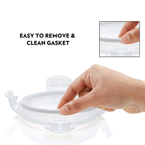 Borosil Prime Glass Lunch Box Set of 2, 400 Ml, Round, Microwave Safe office Tiffin, Blue, Transparent Borosil Prime Glass Lunch Box Set of 2, 400 Ml, Round, Microwave Safe office Tiffin, Blue, Transparent