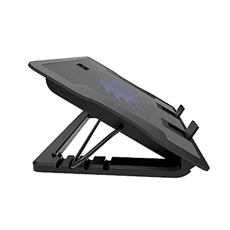 Quantum Laptop Cooling Pad with Noiseless Fan USB Powered with Blue LED QHM350 (Black) Quantum Laptop Cooling Pad with Noiseless Fan USB Powered with Blue LED QHM350 (Black)