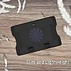 Quantum Laptop Cooling Pad with Noiseless Fan USB Powered with Blue LED QHM350 (Black) Quantum Laptop Cooling Pad with Noiseless Fan USB Powered with Blue LED QHM350 (Black)