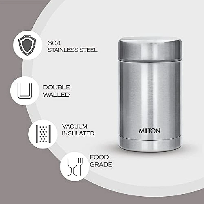 Milton Cruet 550 Thermosteel Hot and Cold Soup Flask, 515 ml, Silver Milton Cruet 550 Thermosteel Hot and Cold Soup Flask, 515 ml, Silver