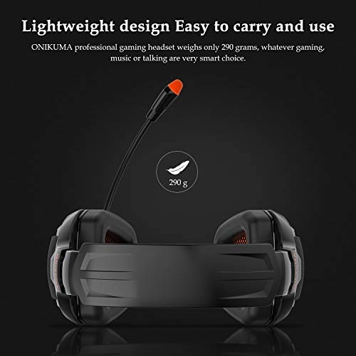 ONIKUMA K12 Stereo Gaming Headset with Mic, Controls and LED light for PC, PS4, Xbox and Mobiles (Black/Red) ONIKUMA K12 Stereo Gaming Headset with Mic, Controls and LED light for PC, PS4, Xbox and Mobiles (Black/Red)
