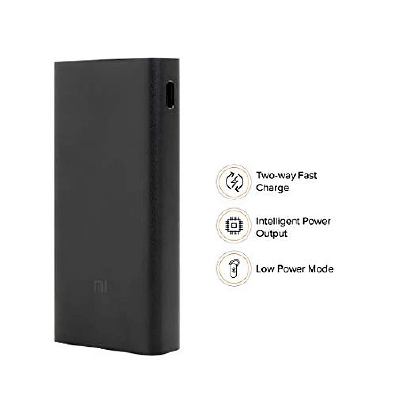 Mi 20000mAH Li-Polymer Power Bank 2i (Black) with 18W Fast Charging Mi 20000mAH Li-Polymer Power Bank 2i (Black) with 18W Fast Charging