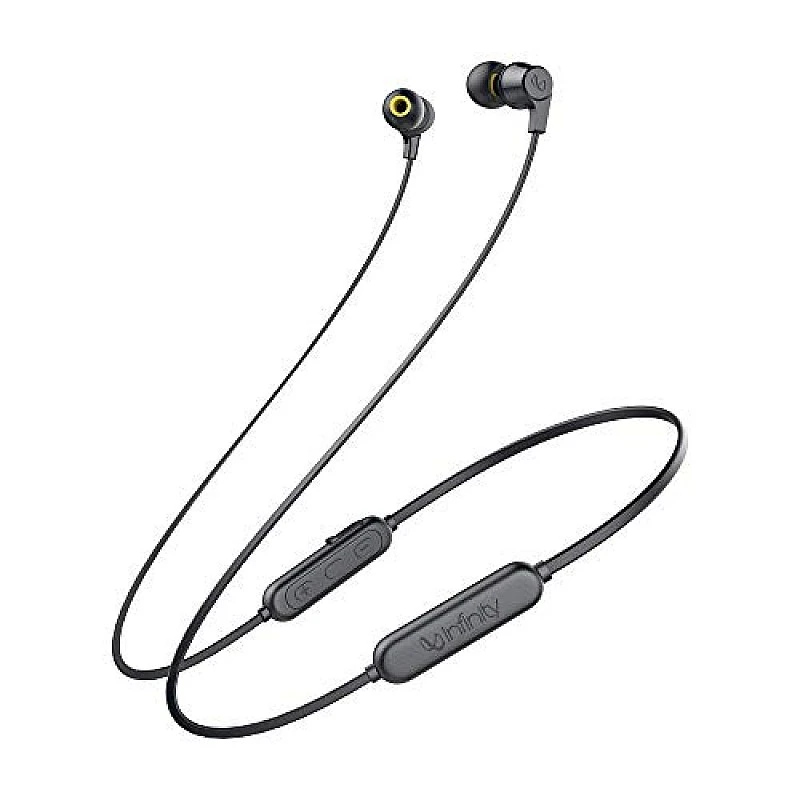 Infinity Glide 100 Wireless in-Ear Dual EQ Deep Bass IPX5 Sweatproof Headphones with Mic (Charcoal Black) Infinity Glide 100 Wireless in-Ear Dual EQ Deep Bass IPX5 Sweatproof Headphones with Mic (Charcoal Black)