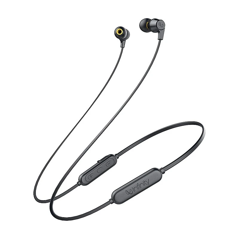 Infinity Glide 100 Wireless in-Ear Dual EQ Deep Bass IPX5 Sweatproof Headphones with Mic (Charcoal Black) Infinity Glide 100 Wireless in-Ear Dual EQ Deep Bass IPX5 Sweatproof Headphones with Mic (Charcoal Black)
