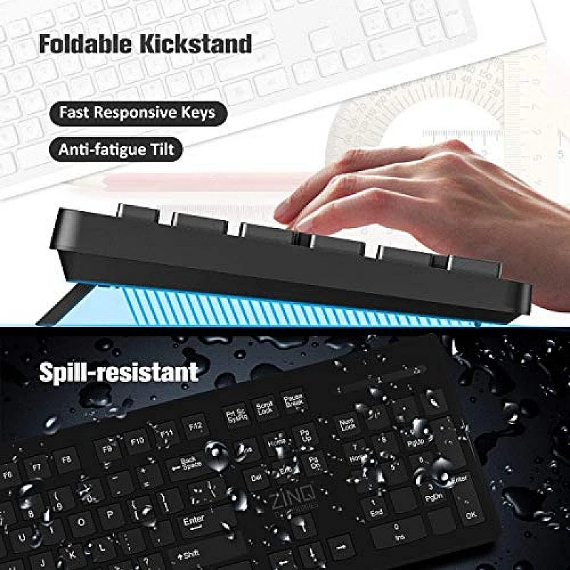 Zinq Technologies Deskmate 101 2.4G Wireless Keyboard and Mouse Combo (Black) Zinq Technologies Deskmate 101 2.4G Wireless Keyboard and Mouse Combo (Black)